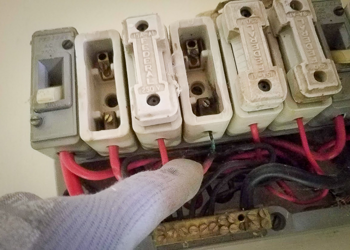 old fuse board installed by RAMP Electrical